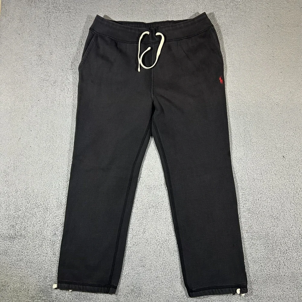 Polo Ralph Lauren Sweatpants Mens XL Black Jogger Drawstring #3898